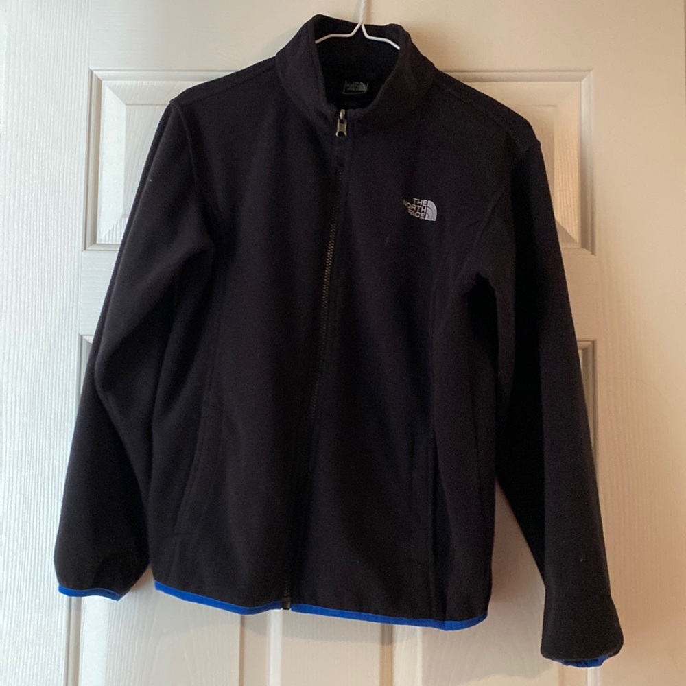 Boys The North Face fleece jacket, black size L 14/16 $30.00